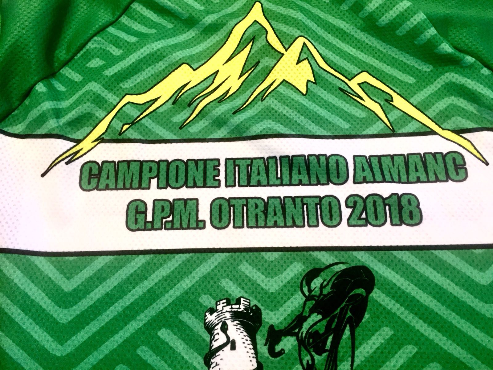 Maglia celebrativa per la vittoria in due categorie diverse, campione italiano Aimanc e G.p.m. - Vincenzo Donativi Campione italiano Aimanc 2018